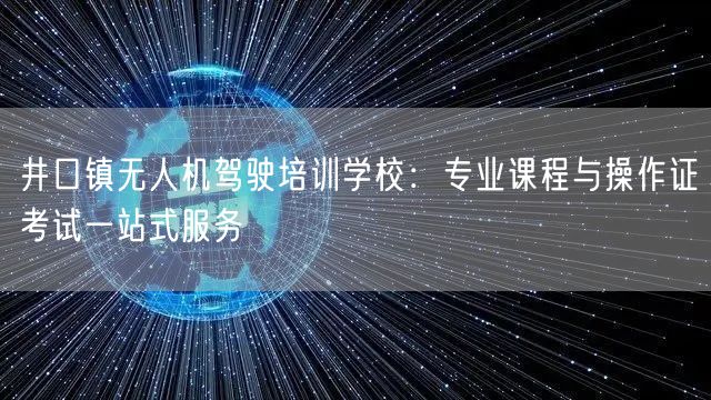 井口镇无人机驾驶培训学校:专业课程与操作证考试一站式服务