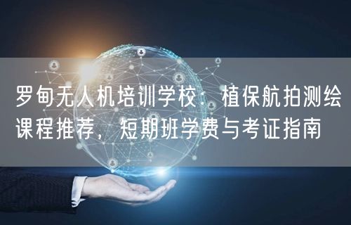 罗甸无人机培训学校:植保航拍测绘课程推荐,短期班学费与考证指南