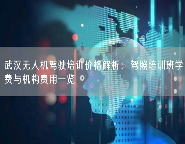 武汉无人机驾驶培训价格解析:驾照培训班学费与机构费用一览 武汉无人机驾驶培训价格解析:驾照培训班学费与机构费用一览