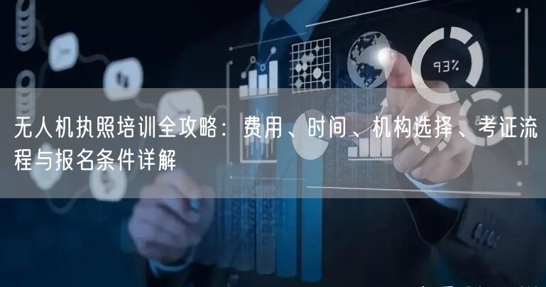 无人机执照培训全攻略:费用、时间、机构选择、考证流程与报名条件详解