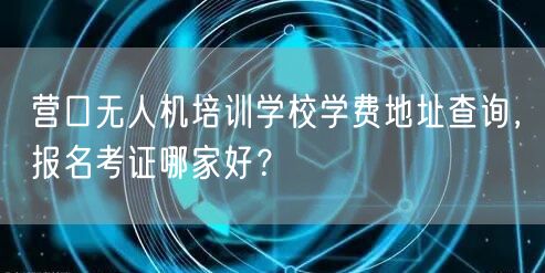 营口无人机培训学校学费地址查询,报名考证哪家好? 营口无人机培训学校学费地址查询,报名考证哪家好?