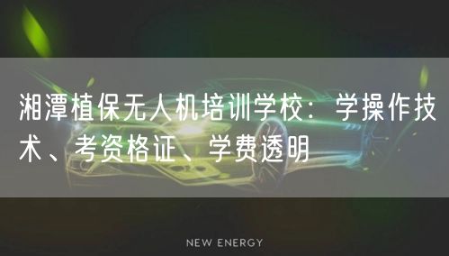 湘潭植保无人机培训学校:学操作技术、考资格证、学费透明
