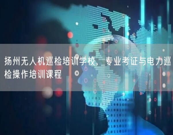 扬州无人机巡检培训学校，专业考证与电力巡检操作培训课程