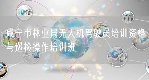 咸宁市林业局无人机驾驶员培训资格与巡检操作培训班