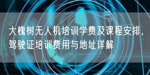 大槐树无人机培训学费及课程安排,驾驶证培训费用与地址详解 大槐树无人机培训学费及课程安排,驾驶证培训费用与地址详解