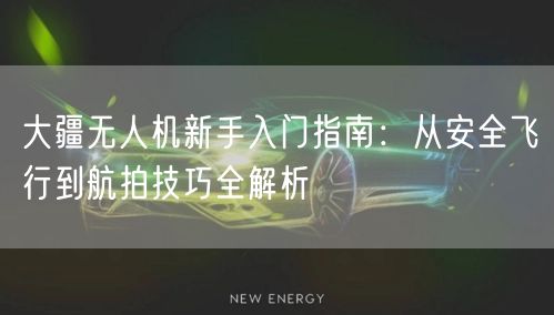 大疆无人机新手入门指南：从安全飞行到航拍技巧全解析
