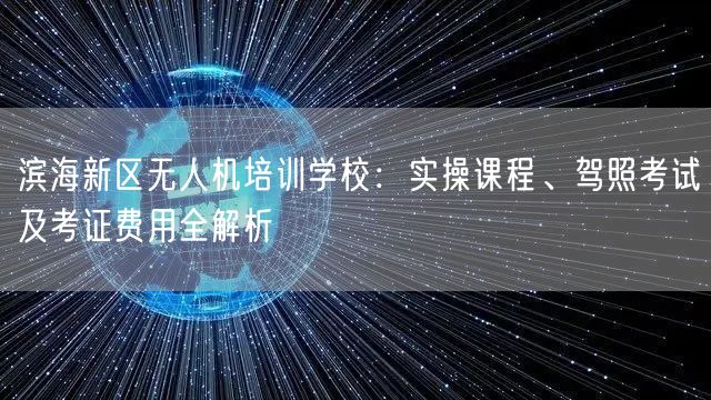 滨海新区无人机培训学校：实操课程、驾照考试及考证费用全解析
