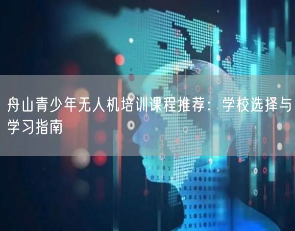 舟山青少年无人机培训课程推荐：学校选择与学习指南