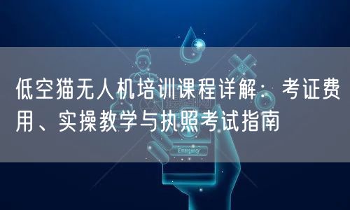 低空猫无人机培训课程详解：考证费用、实操教学与执照考试指南
