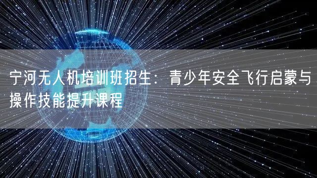 宁河无人机培训班招生:青少年安全飞行启蒙与操作技能提升课程 宁河无人机培训班招生:青少年安全飞行启蒙与操作技能提升课程