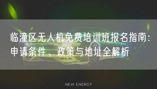 临潼区无人机免费培训班报名指南：申请条件、政策与地址全解析