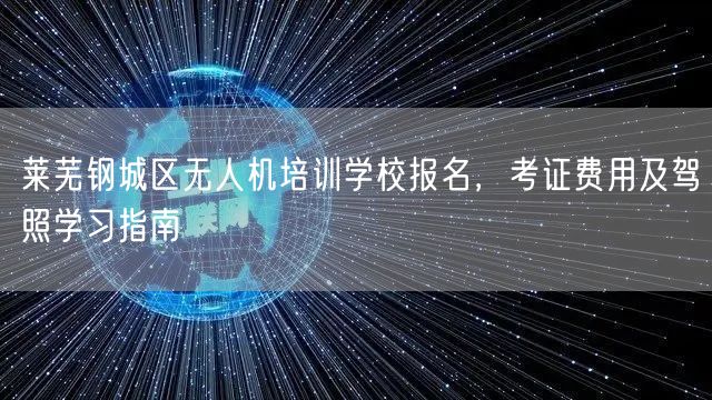 莱芜钢城区无人机培训学校报名,考证费用及驾照学习指南 莱芜钢城区无人机培训学校报名,考证费用及驾照学习指南