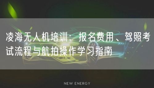 凌海无人机培训:报名费用、驾照考试流程与航拍操作学习指南