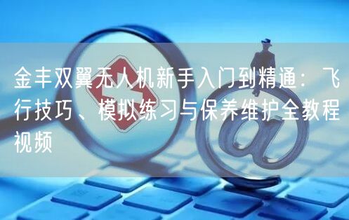 金丰双翼无人机新手入门到精通：飞行技巧、模拟练习与保养维护全教程视频