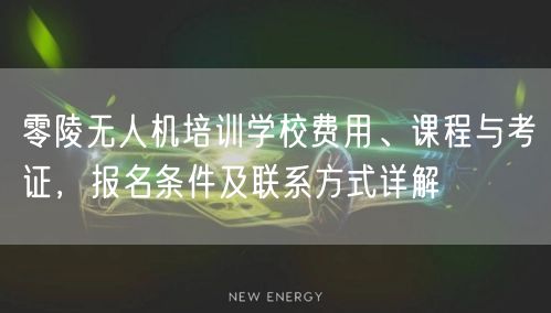 零陵无人机培训学校费用、课程与考证,报名条件及联系方式详解 零陵无人机培训学校费用、课程与考证,报名条件及联系方式详解